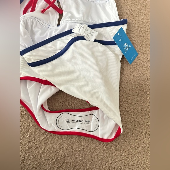 CUPSHE Red White & Blue Cutout One-Piece - Picture 7 of 8